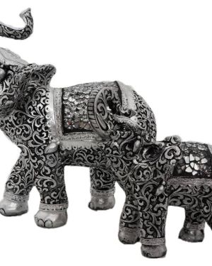 Αγαλματάκια Ελέφαντα μεταλλικής όψης 610A+Β