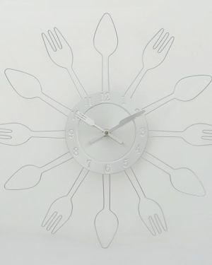 Ρολόι τοίχου κουζίνας μεταλλικό περίγραμμα