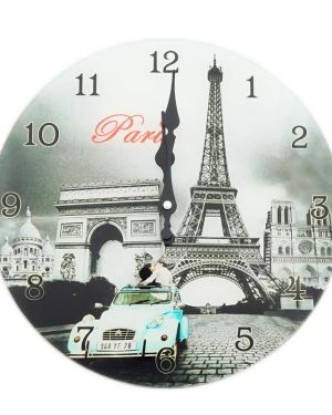 Ρολόι επιτοίχιο γυάλινο Παρίσι