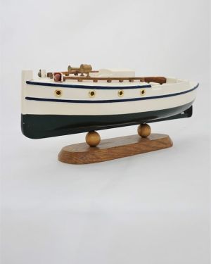 Διακοσμητικό σκάφος ξύλινο με βάση
