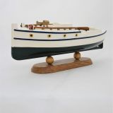 Διακοσμητικό σκάφος ξύλινο με βάση - 1