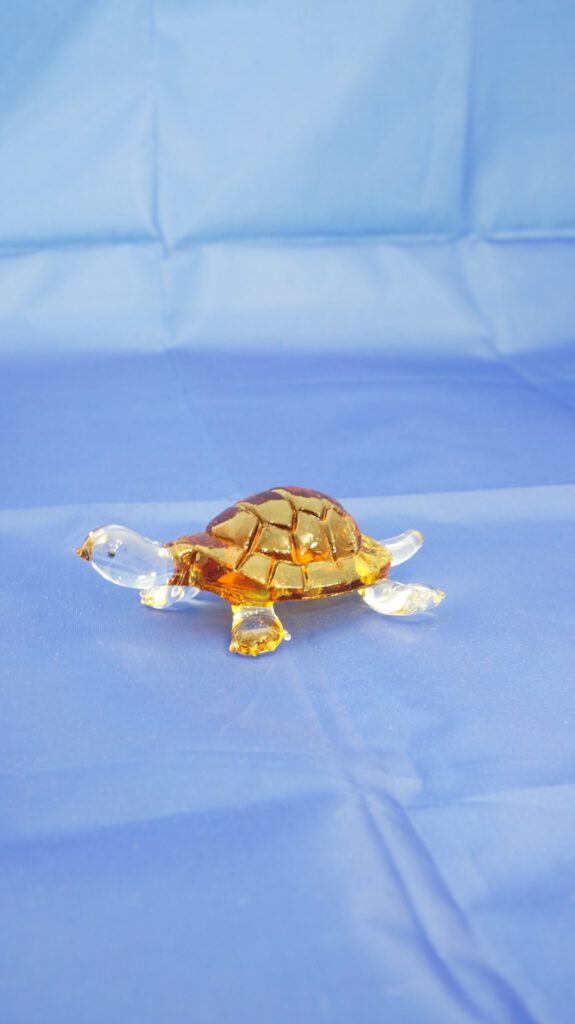 Γυάλινη χελώνα τύπου Μουράνο μινιατούρα - 1