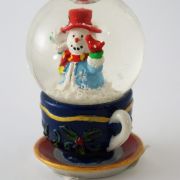 Χριστουγεννιάτικο διακοσμητικό, χιονόμπαλα χιονάνθρωπος - 2
