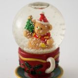 Χριστουγεννιάτικο διακοσμητικό, χιονόμπαλα αρκουδάκι - 1
