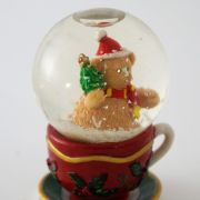 Χριστουγεννιάτικο διακοσμητικό, χιονόμπαλα αρκουδάκι - 2