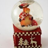 Χριστουγεννιάτικο διακοσμητικό, χιονόμπαλα τάρανδος - 1
