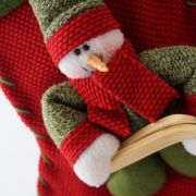 Χριστουγεννιάτικη διακοσμητική μπότα, Χιονάνθρωπος με σκι - 1