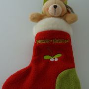 Χριστουγεννιάτικη διακοσμητική κάλτσα, Forever Friends κουνελάκι - 1