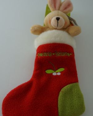 Χριστουγεννιάτικη διακοσμητική κάλτσα, Forever Friends κουνελάκι
