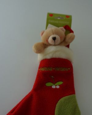 Χριστουγεννιάτικη διακοσμητική κάλτσα, Forever Friends αρκουδάκι
