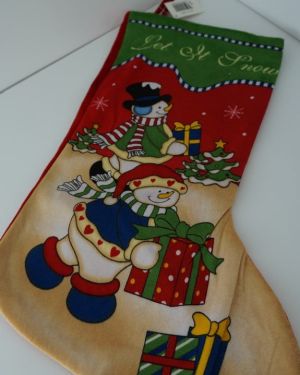 Χριστουγεννιάτικη μπότα, δύο χιονάνθρωποι 43εκ