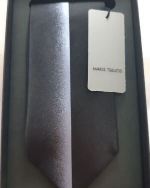 Μεταξωτή γραβάτα Makis Tselios μαύρη σιελ