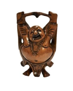 Χαμογελαστός Βούδας ξύλινος χειροποίητος