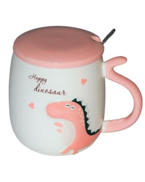 Κούπα ανάγλυφη με ροζ δεινόσαυρο