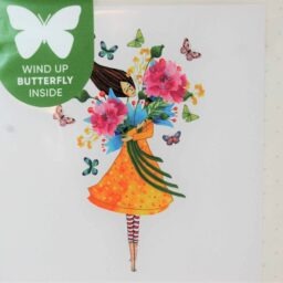 Κάρτα έκπληξη με πεταλούδα σχέδιο αγκαλιά λουλούδια