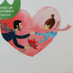 Κάρτα έκπληξη με πεταλούδα σχέδιο ζευγάρι