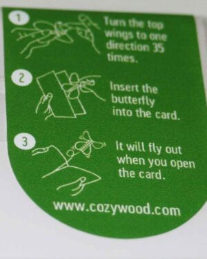 Κάρτα έκπληξη με πεταλούδα σχέδιο στεφάνι