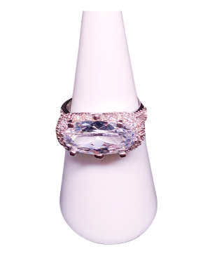 Δαχτυλίδι ασημένιο με ζιργκόν radiant cut – 52