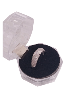 Δαχτυλίδι ασημένιο βεράκι με ζιργκόν ματ λουστρέ